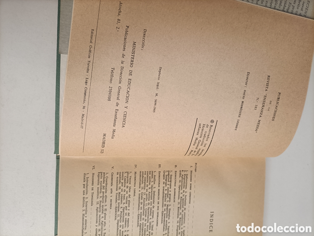 Libros de segunda mano de ciencias: BI. Manual de matem&aacute;tica moderna Javier Etayo Miqueo. - Foto 8