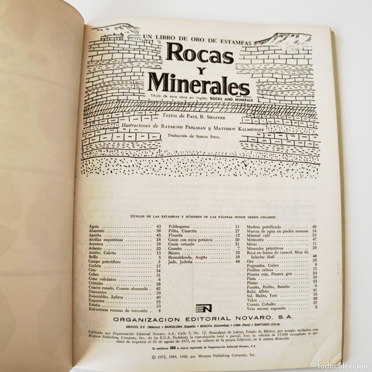 Libros de segunda mano: Un Libro de Oro de estampas ROCAS Y MINERALES de Novaro - Foto 3
