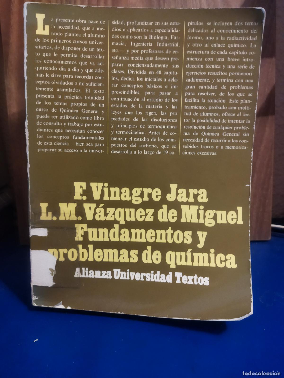 Libros de segunda mano de ciencias: Fundamentos y problemas de qu&iacute;mica - Foto 1