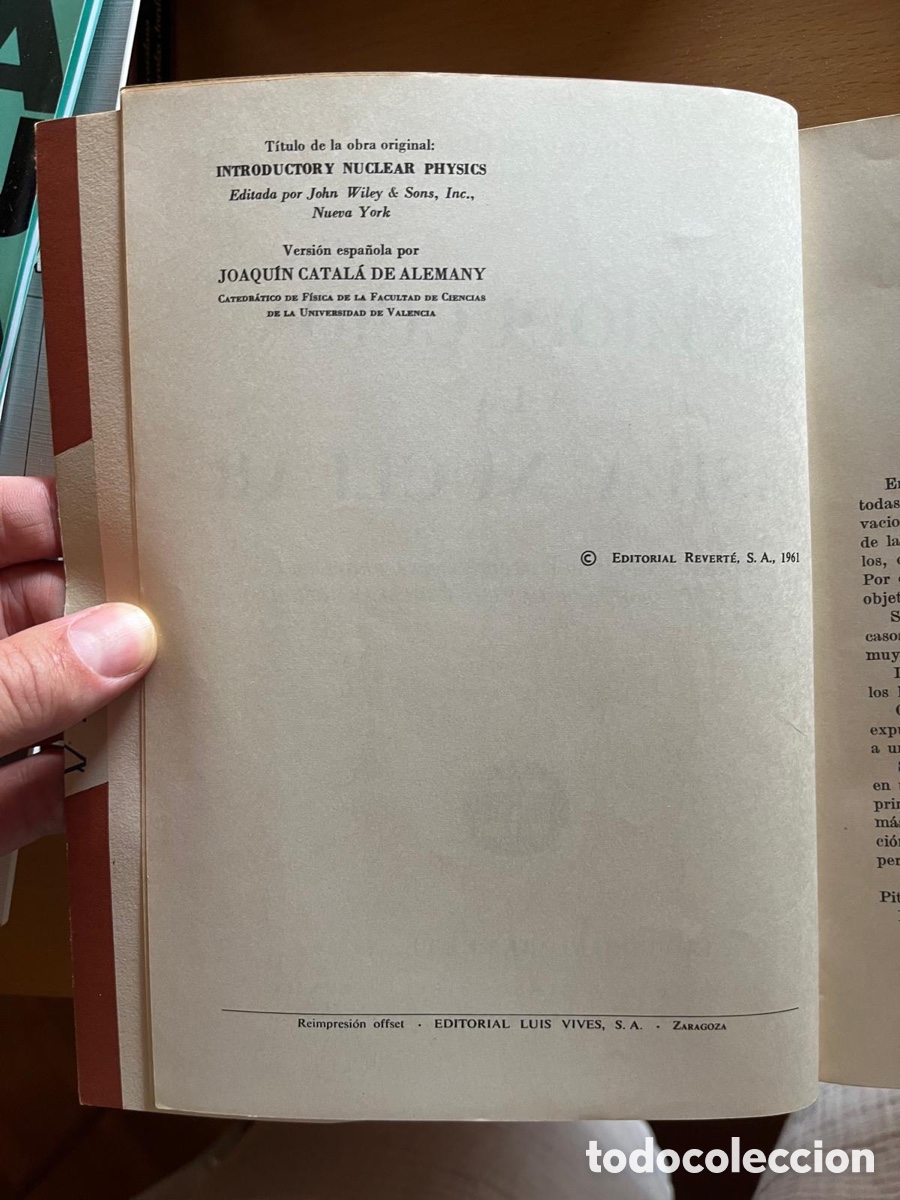 Libros de segunda mano de ciencias: Introducci&oacute;n a la f&iacute;sica nuclear - David Halliday - Foto 2