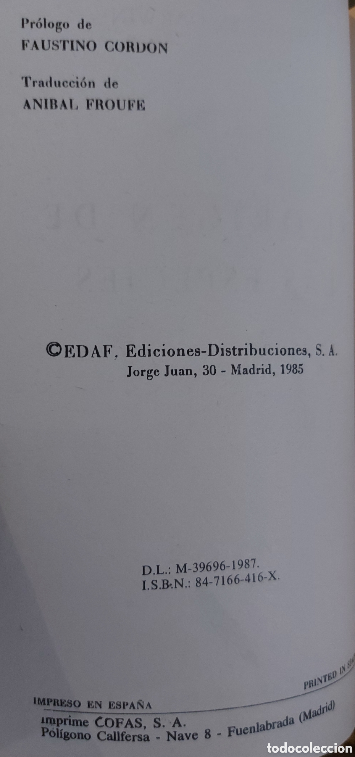 Libros de segunda mano: El origen de las especies de Darwin, 1987. Biblioteca EDAF de Bolsillo 38 - Foto 3