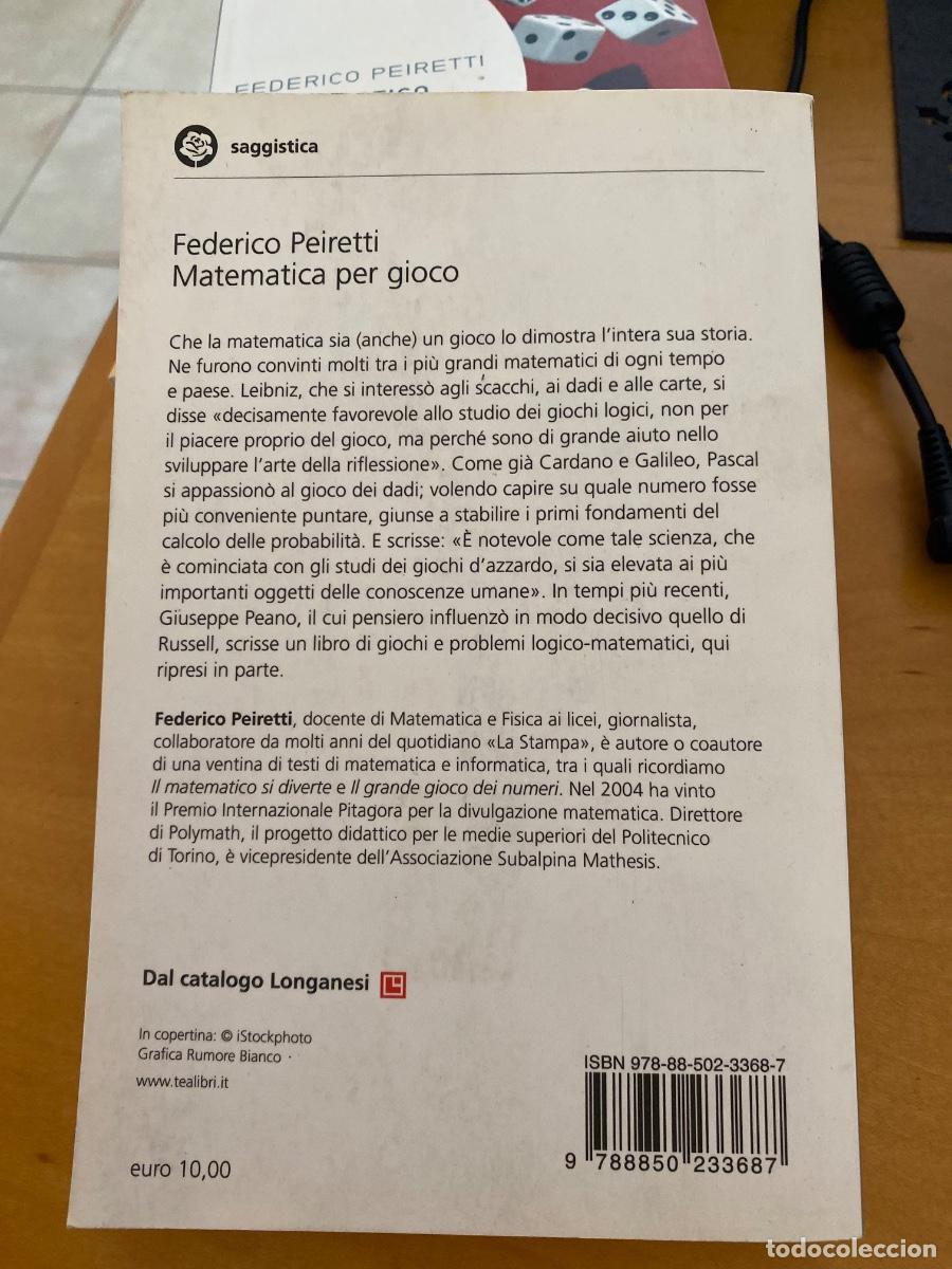 Libros de segunda mano de ciencias: MATEMATICA PER GIOCO FEDERICO PEIRETTI - Foto 4