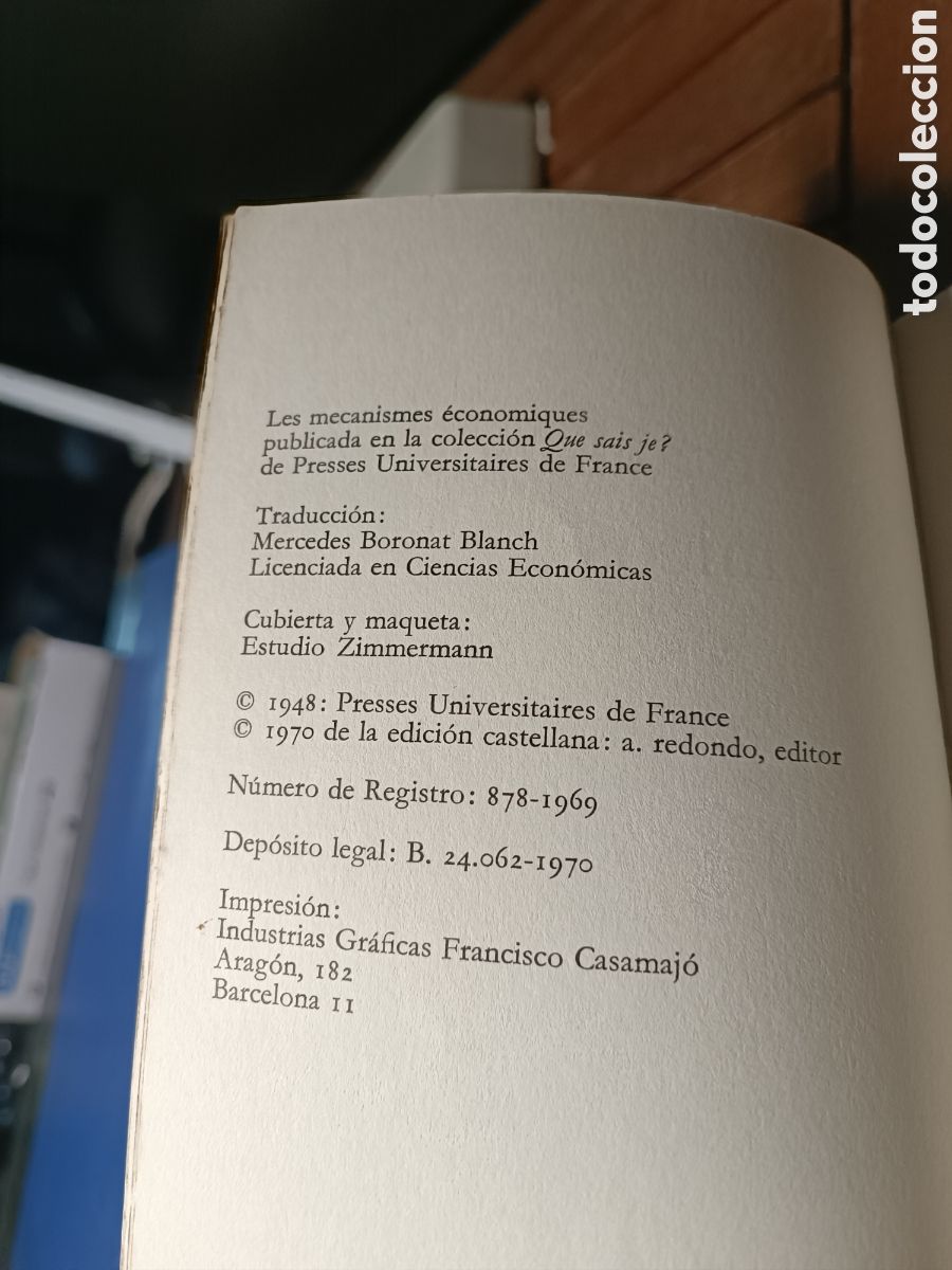 Libros de segunda mano de ciencias: Los mecanismos econ&oacute;micos.- Culmann, Henri 1970 - Foto 3