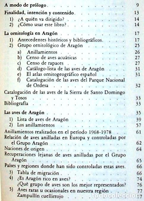 Libros de segunda mano: FAUNA DE ARAG&Oacute;N / LAS AVES - ADOLFO ARAGUES Y JAVIER LUCIENTES - VER INDICES - Foto 2