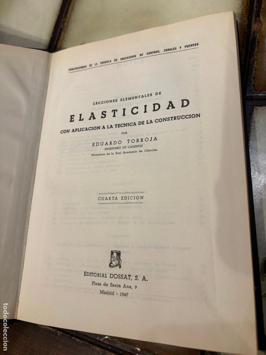Libros de segunda mano de ciencias: Elecciones elementales de elasticidad. Eduardo Torroja. 1967 - Foto 3