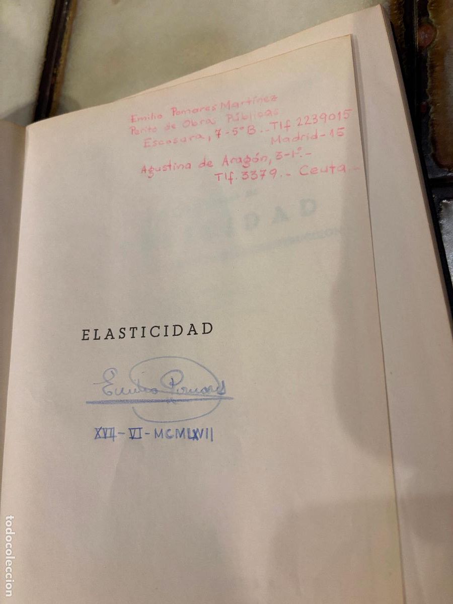 Libros de segunda mano de ciencias: Elecciones elementales de elasticidad. Eduardo Torroja. 1967 - Foto 4
