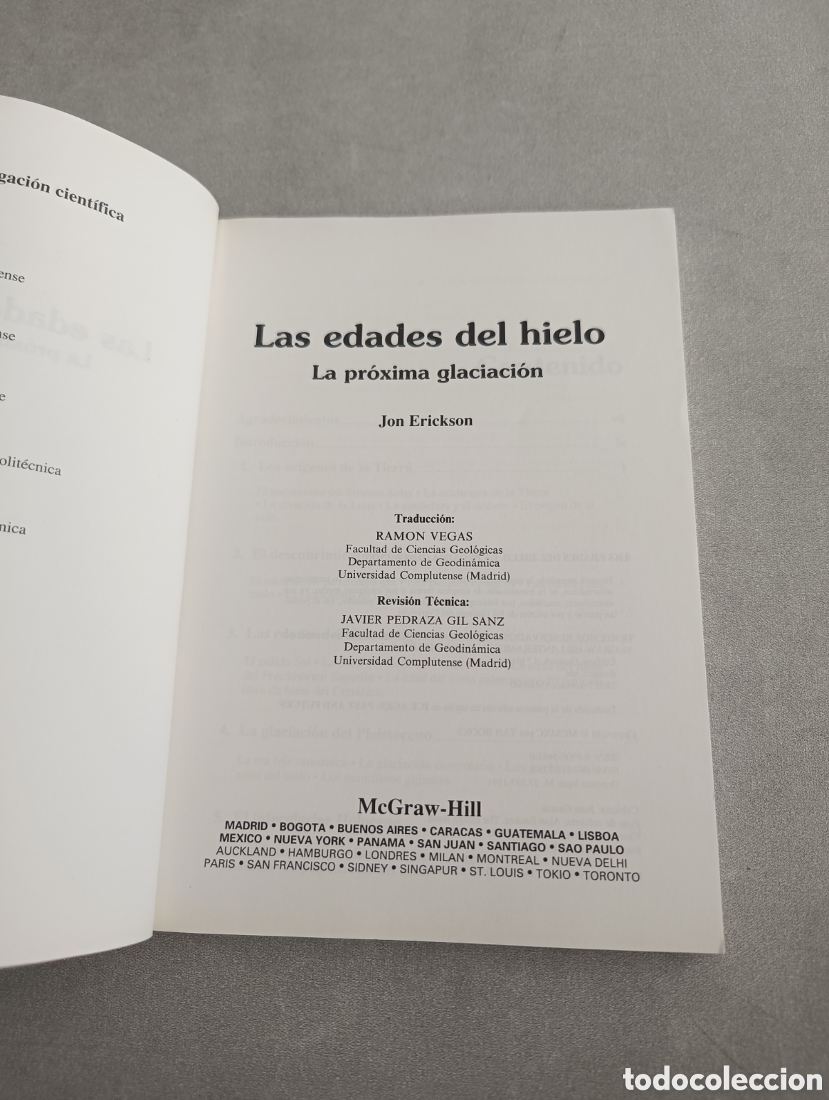 Libros de segunda mano: Las edades del Hielo. La pr&oacute;xima glaciaci&oacute;n. Jon Erickson. - Foto 3