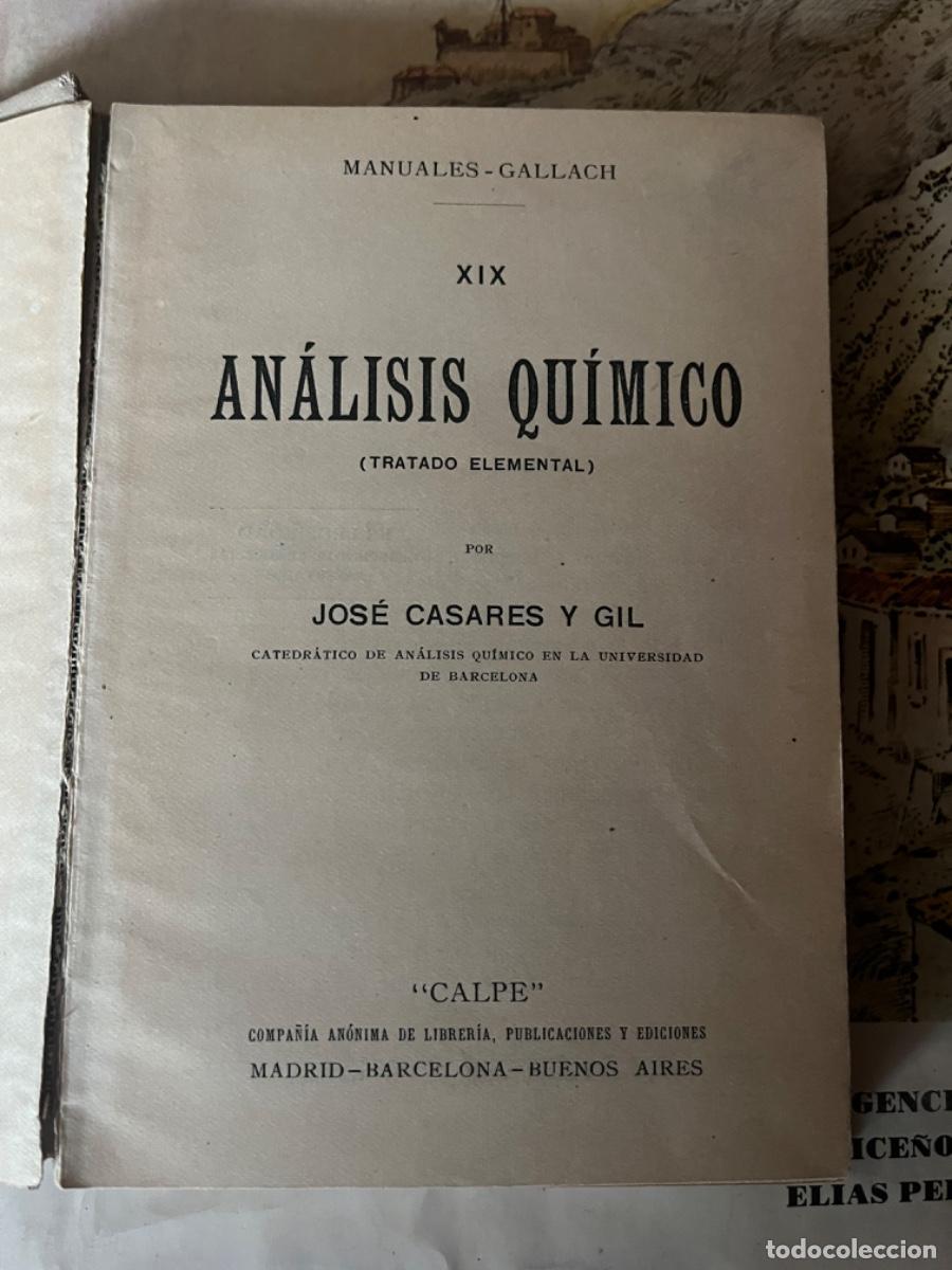 Libros de segunda mano de ciencias: AN&Aacute;LISIS QUIMICO. Jos&eacute; Casares y Gil. - Foto 8