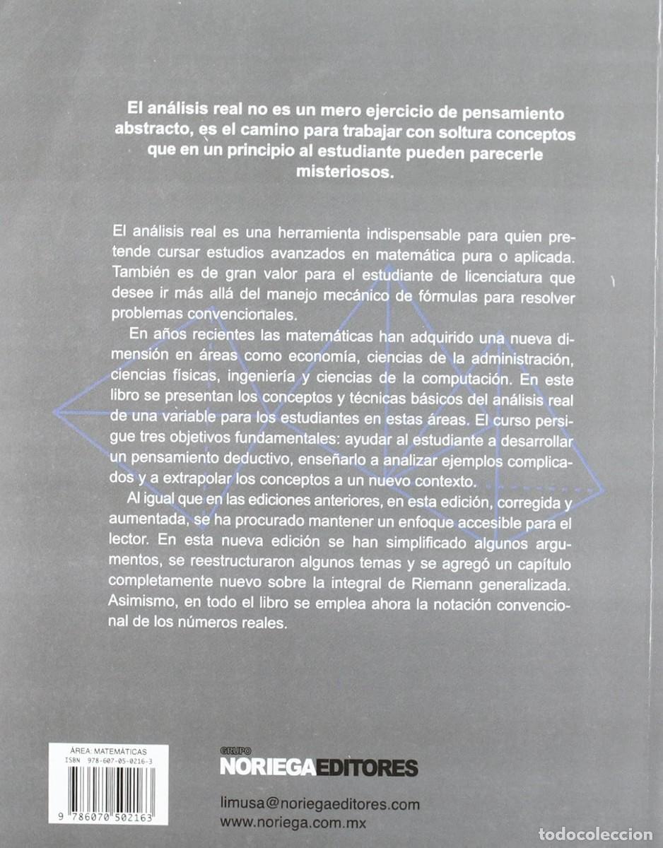 Libros de segunda mano de ciencias: Introduccion al Analisis Matematico De Una Variable Bartle 3er Ed - Foto 2