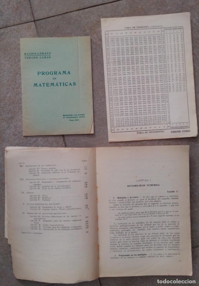 Libros de segunda mano de ciencias: libro Matematicas quinto curso bachillerato plan 1938 - Foto 6
