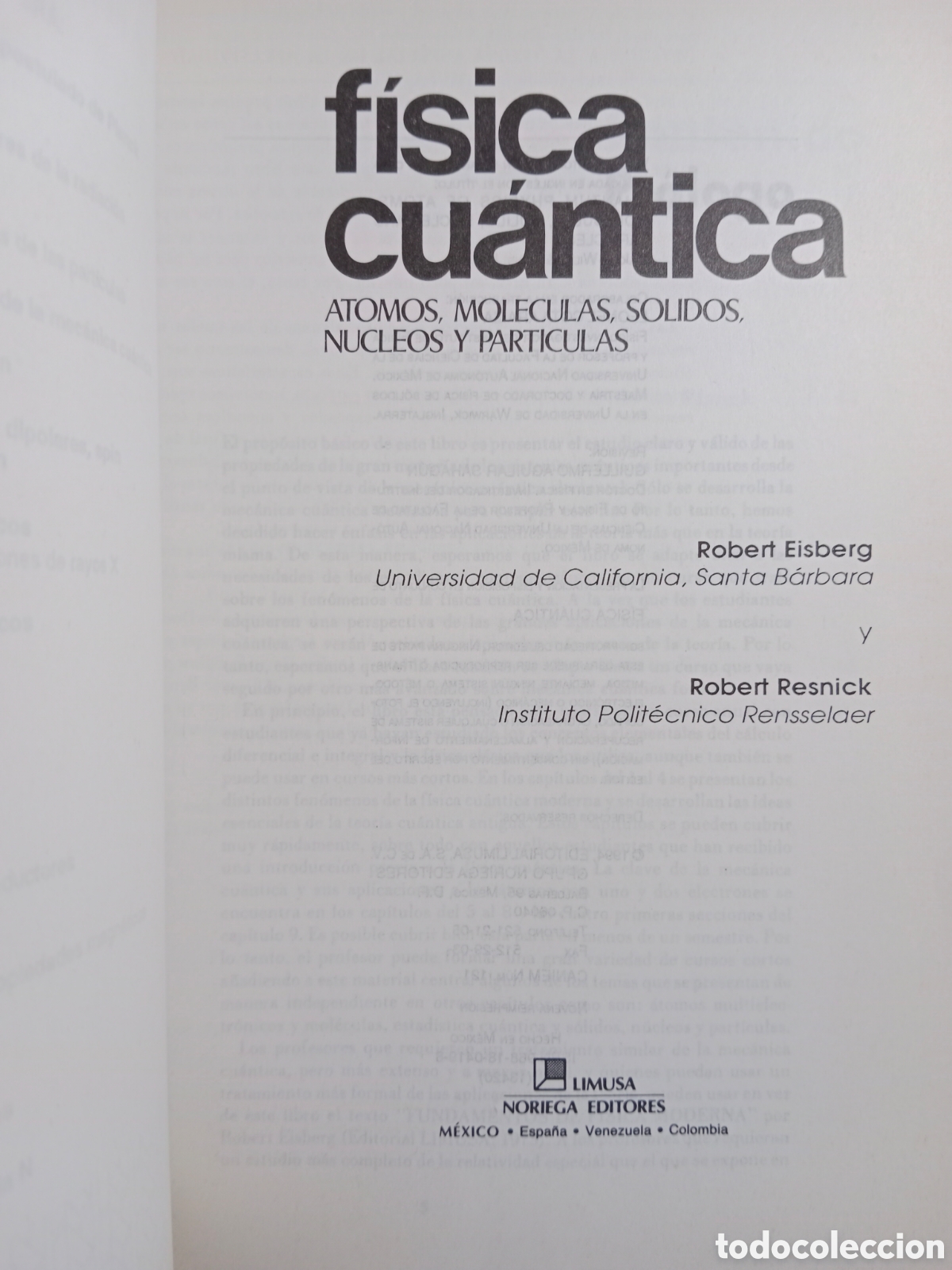 Libros de segunda mano de ciencias: F&Iacute;SICA CU&Aacute;NTICA , EISBERG-RESNICK - Foto 5