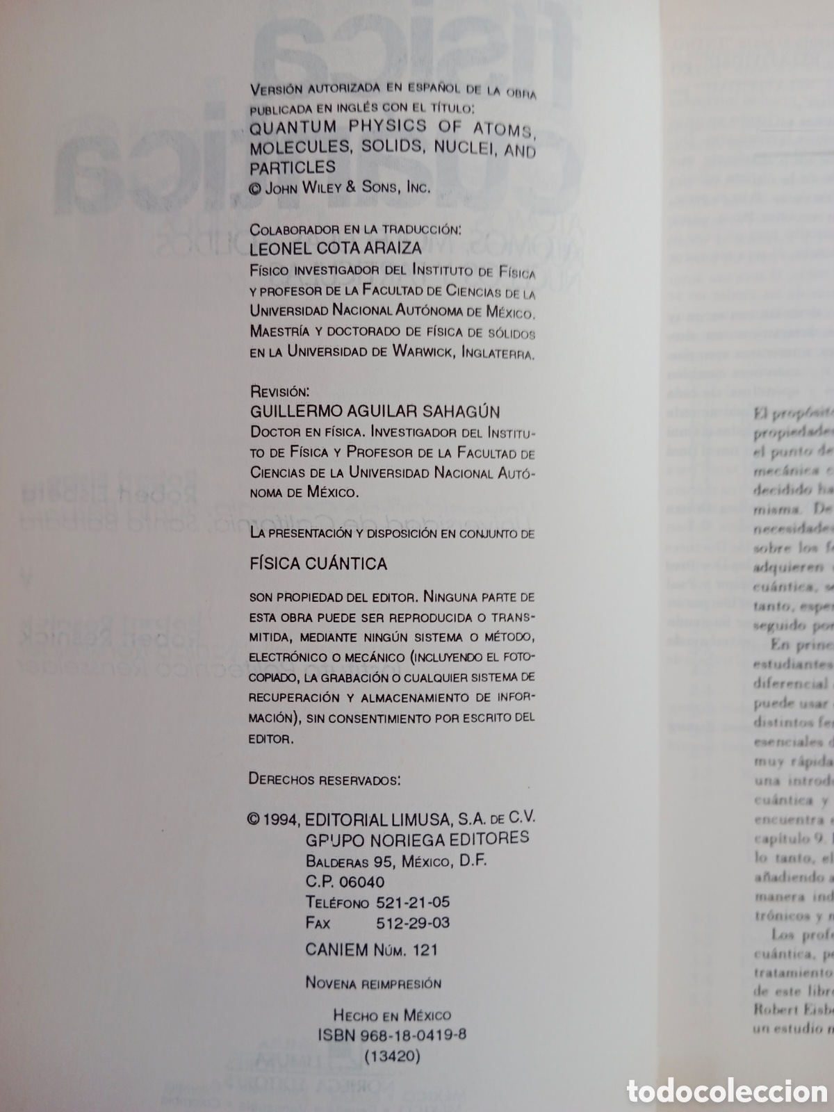 Libros de segunda mano de ciencias: F&Iacute;SICA CU&Aacute;NTICA , EISBERG-RESNICK - Foto 6