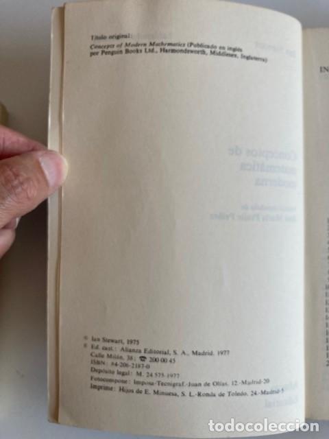 Libros de segunda mano de ciencias: CONCEPTOS DE MATEM&Aacute;TICA MODERNA - NUEVOS PASATIEMPOS MATEM&Aacute;TICOS - Foto 2