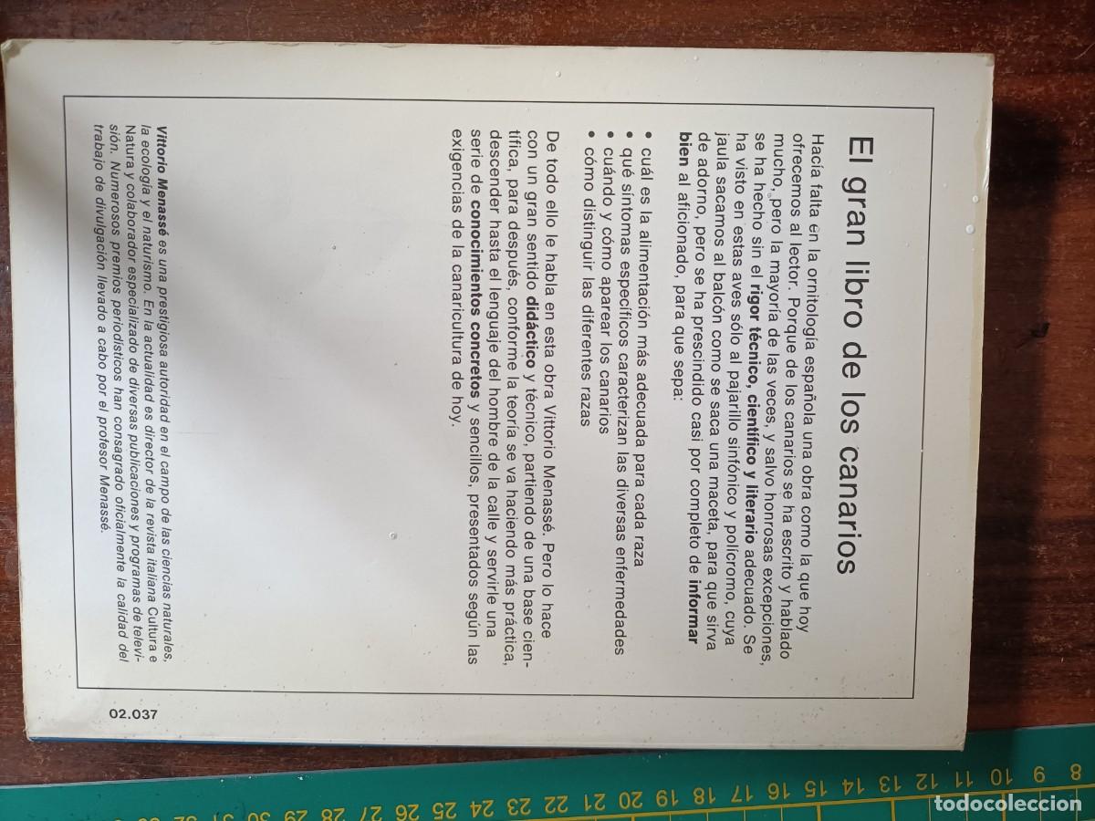 Libros de segunda mano: EL GRAN LIBRO DE LOS CANARIOS. MENASS&Eacute;, VITTORIO. - ED. DE VECCHI, 1988 - Foto 3