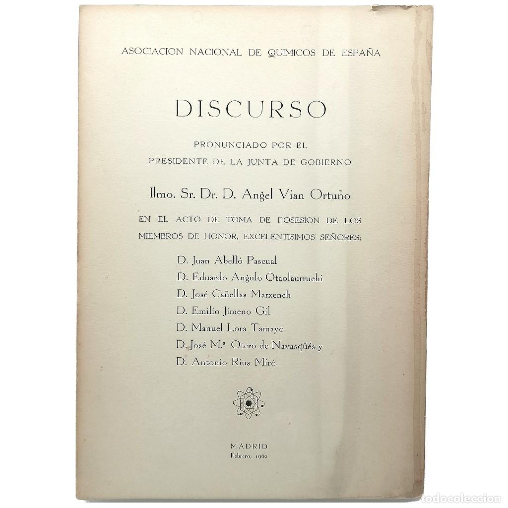 Libros de segunda mano de ciencias: DISCURSO. Vian Ortu&ntilde;o, &Aacute;ngel - Foto 1