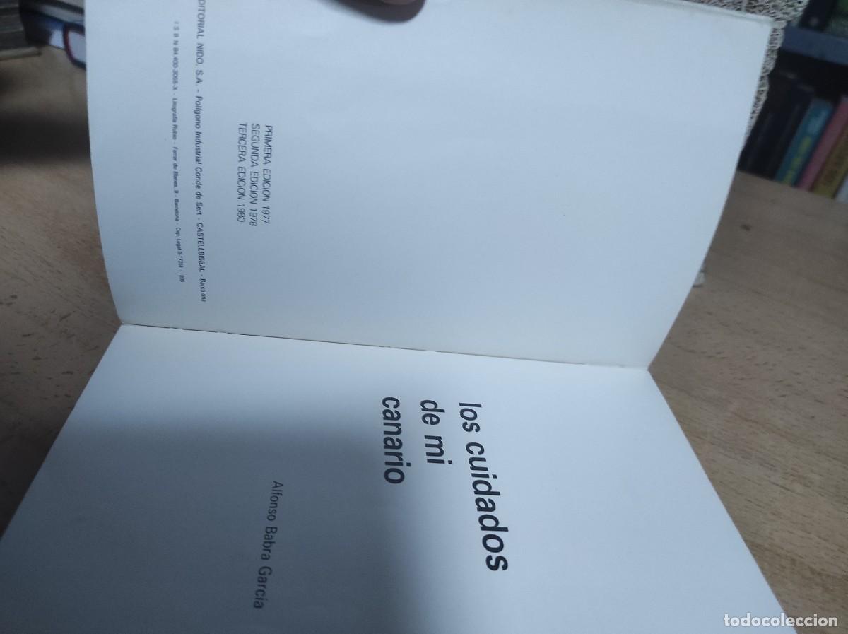 Libros de segunda mano: LOS CUIDADOS DE MI CANARIO - A. BABRA - Foto 3