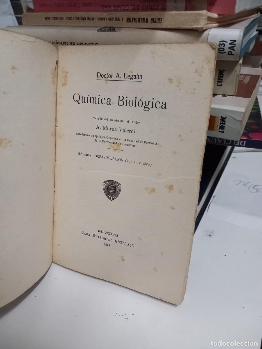 Libros de segunda mano de ciencias: Qu&iacute;mica biol&oacute;gica - Legahn, Dr. A. Tomo 2. - Foto 2