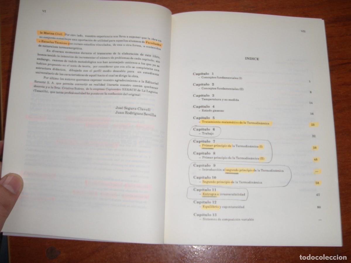 Libros de segunda mano de ciencias: PROBLEMAS DE TERMODIN&Aacute;MICA EDITORIAL REVERTE - Foto 3