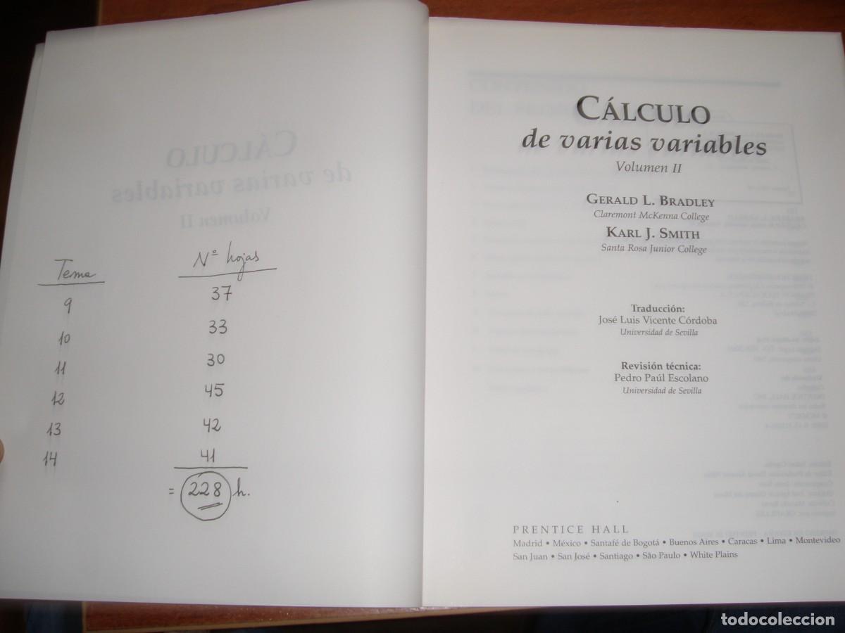Libros de segunda mano de ciencias: CALCULO DE UNA Y VARIAS VARIABLES DOS TOMOS PRENTICE HALL - Foto 8