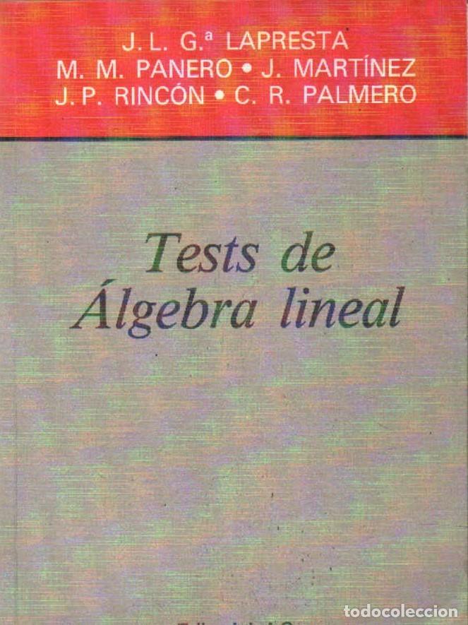 Libros de segunda mano de ciencias: TEST DE &Aacute;LGEBRA LINEAL. A-MAT-589 - Foto 1
