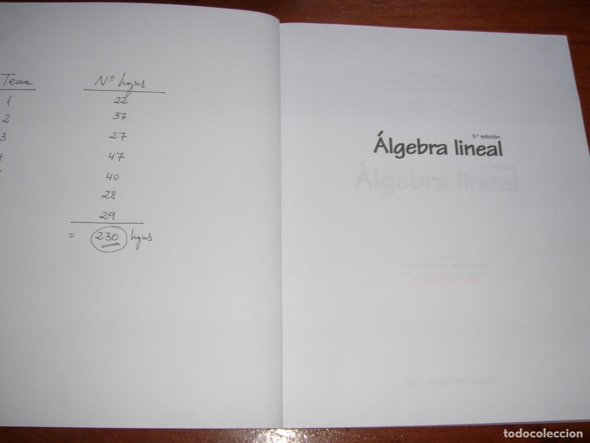 Libros de segunda mano de ciencias: ALGEBRA LINEAL ED PIR&Aacute;MIDE LARSON EDWARDS FALVO - Foto 3