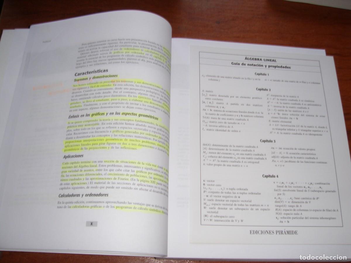 Libros de segunda mano de ciencias: ALGEBRA LINEAL ED PIR&Aacute;MIDE LARSON EDWARDS FALVO - Foto 6