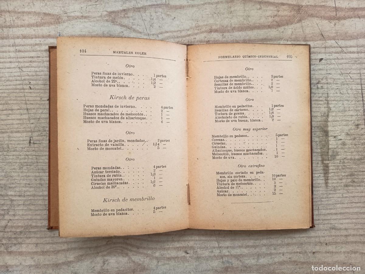 Libros de segunda mano de ciencias: Formulario Quimico-Industrial - Manuales Soler 37 - P. Trias - Foto 4