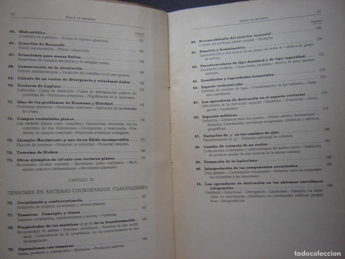Libros de segunda mano de ciencias: LOS TENSORES CARTESIANOS RECTANGULARES. FRANCISCO MORAN. - Foto 5
