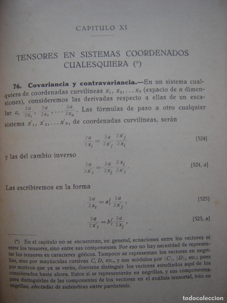 Libros de segunda mano de ciencias: LOS TENSORES CARTESIANOS RECTANGULARES. FRANCISCO MORAN. - Foto 6