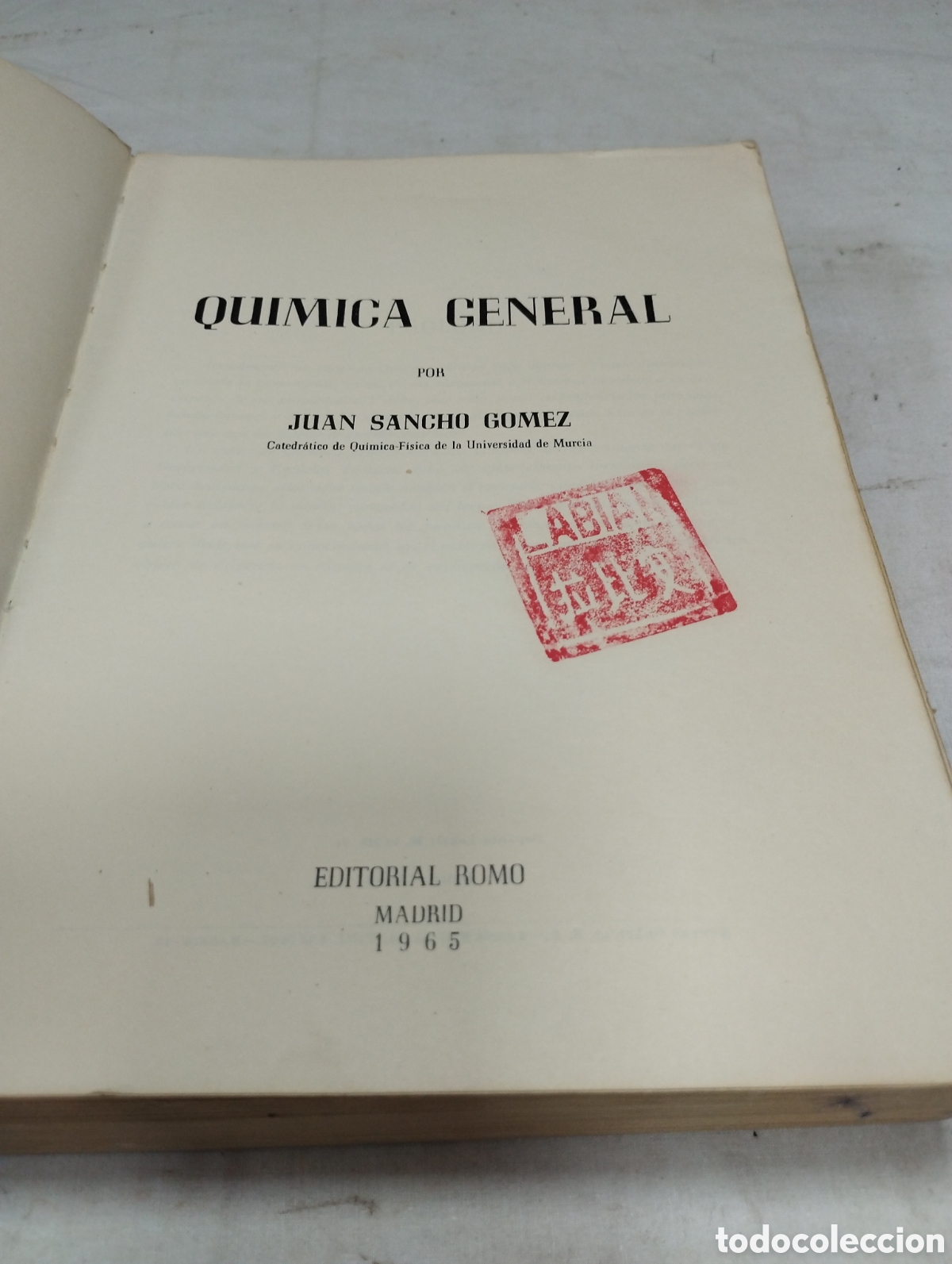 Libros de segunda mano de ciencias: Qu&iacute;mica general. Juan Sancho, 1965 - Foto 2