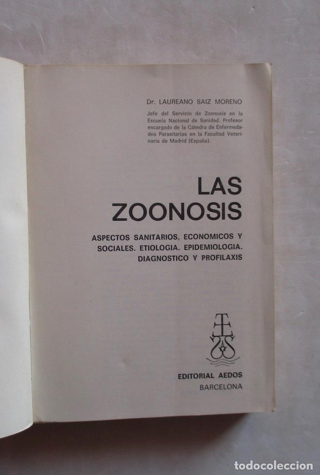 Libros de segunda mano: LAS ZOONOSIS - LAUREANO SAIZ MORENO - Foto 2