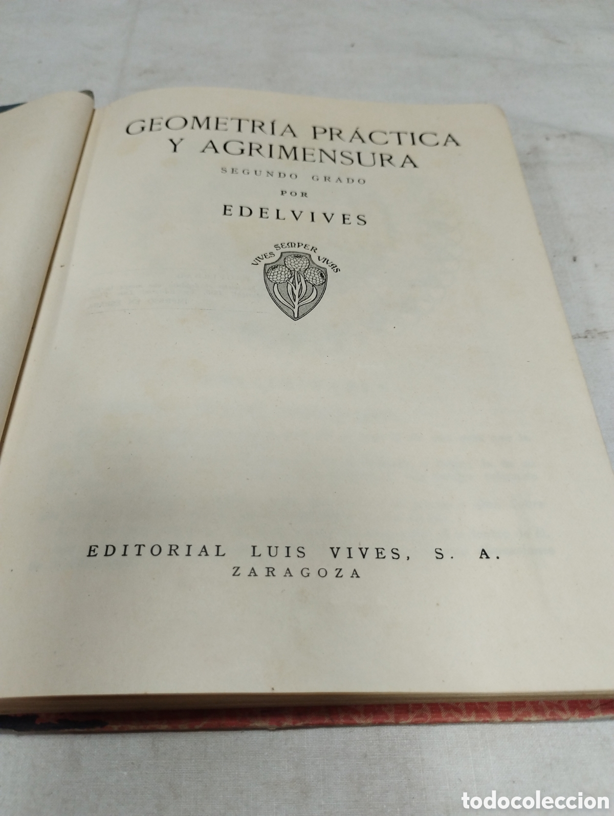 Libros de segunda mano de ciencias: Geometr&iacute;a. Segundo grado. Editorial Luis Vives, 1950 - Foto 2