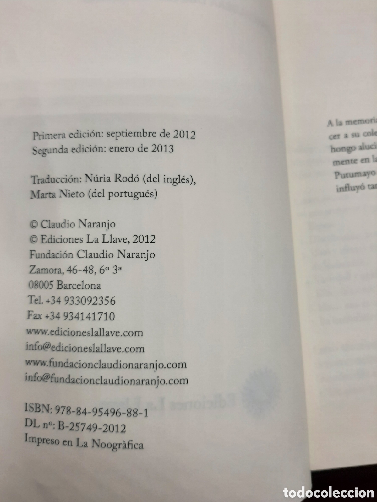 Libros de segunda mano: Ayahuasca. Claudio Naranjo. - Foto 3