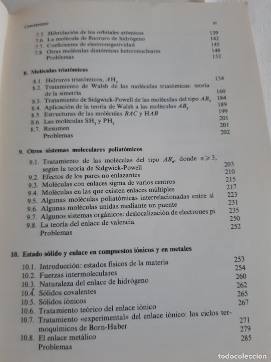Libros de segunda mano de ciencias: Estructura at&oacute;mica y molecular Jack Barret qu&iacute;mica - Foto 4