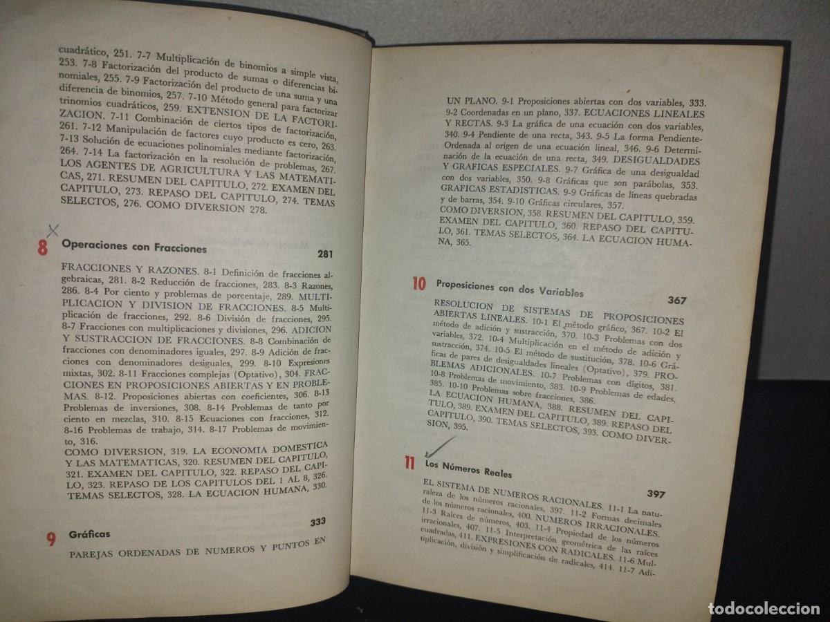 Libros de segunda mano de ciencias: 157- &Aacute;LGEBRA MODERNA. ESTRUCTURA Y M&Eacute;TODO. LIBRO 1. DOLCIANI, BERMAN, FREILICH - 1965 - Foto 9