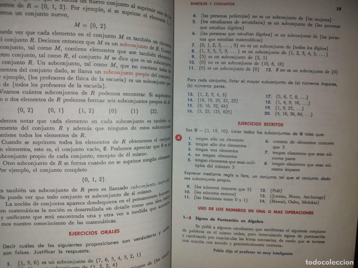 Libros de segunda mano de ciencias: 157- &Aacute;LGEBRA MODERNA. ESTRUCTURA Y M&Eacute;TODO. LIBRO 1. DOLCIANI, BERMAN, FREILICH - 1965 - Foto 12