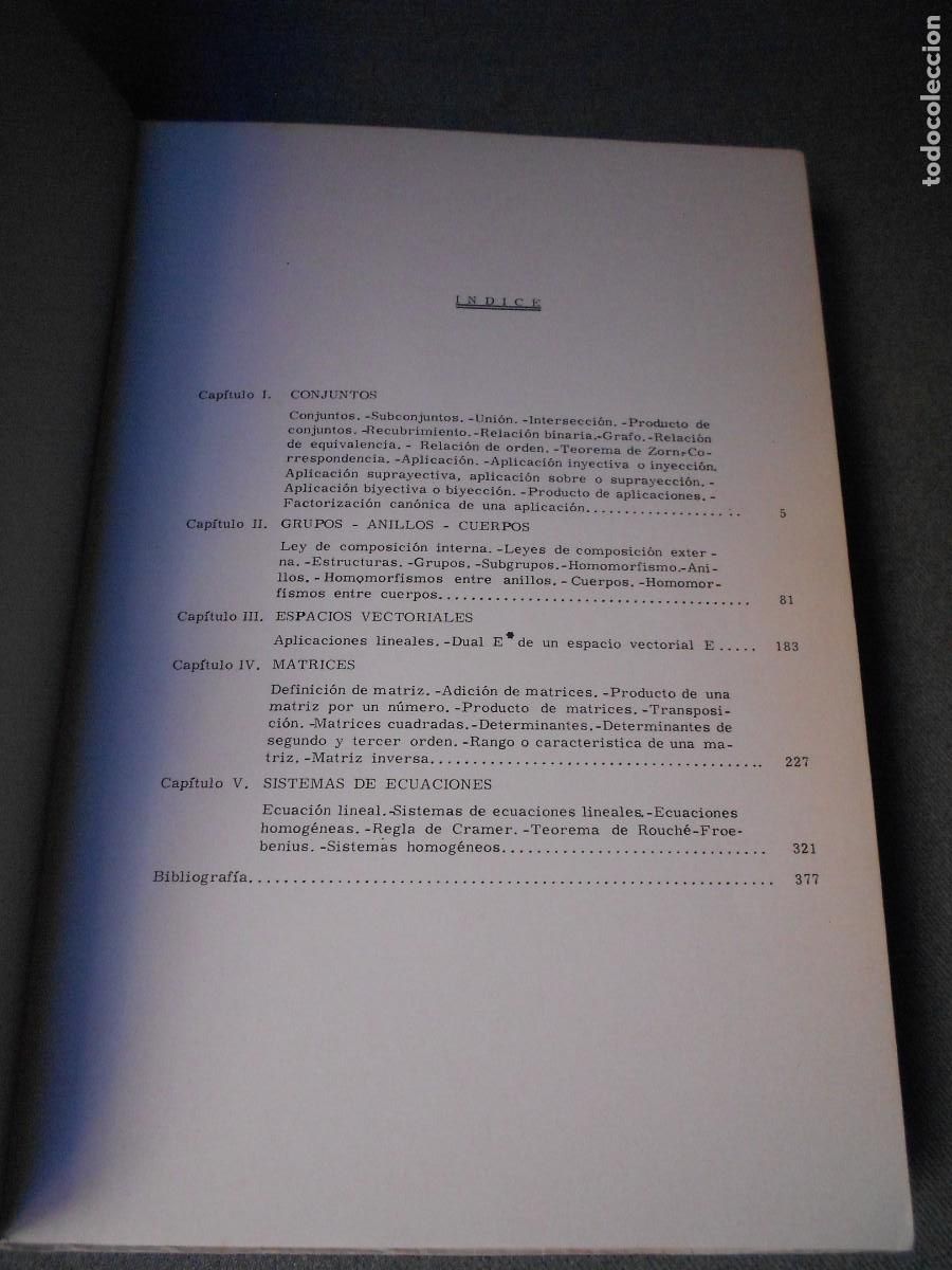Libros de segunda mano de ciencias: PROBLEMAS DE ALGEBRA LINEAL. - Foto 3