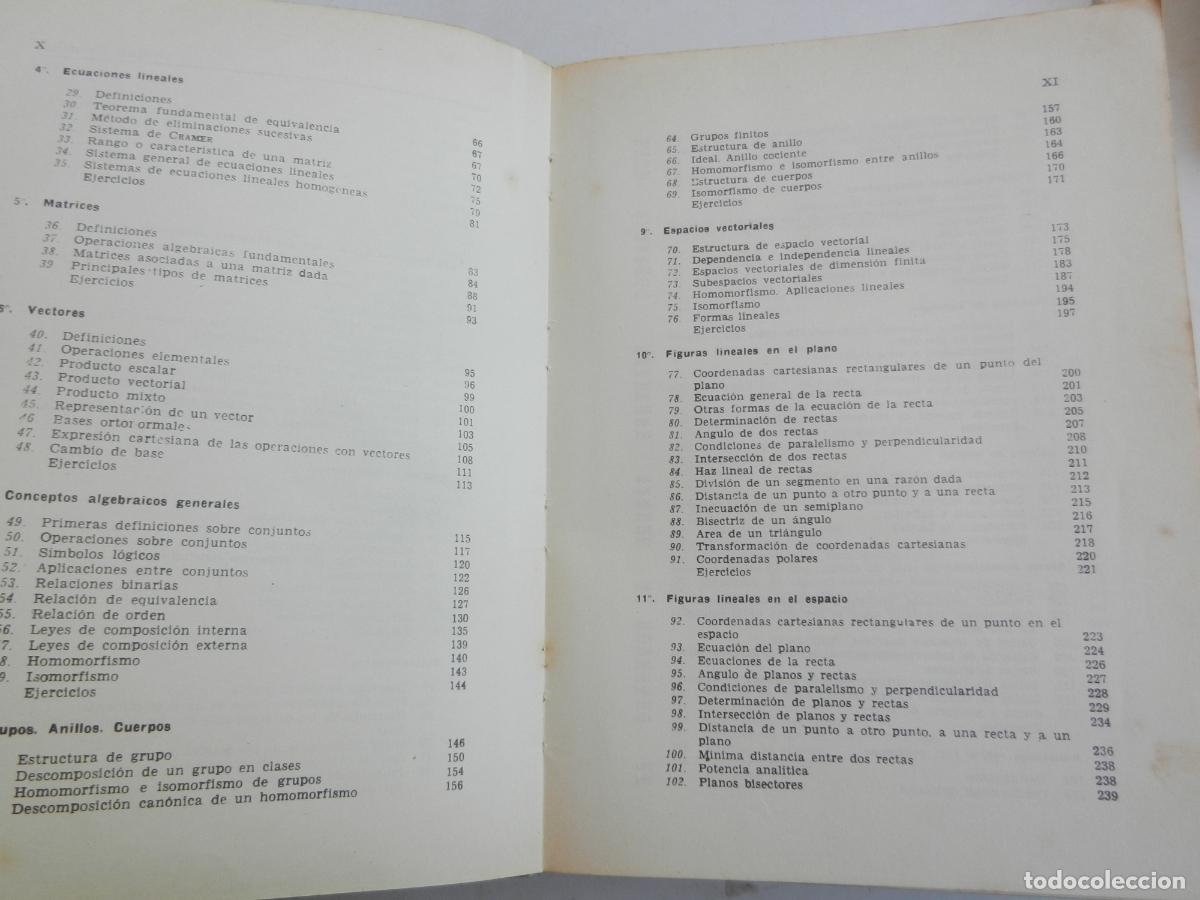 Libros de segunda mano de ciencias: ELEMENTOS DE MATEM&Aacute;TICAS - JOS&Eacute; MART&Iacute;NEZ SALAS - VALLADOLID 1975. - Foto 5