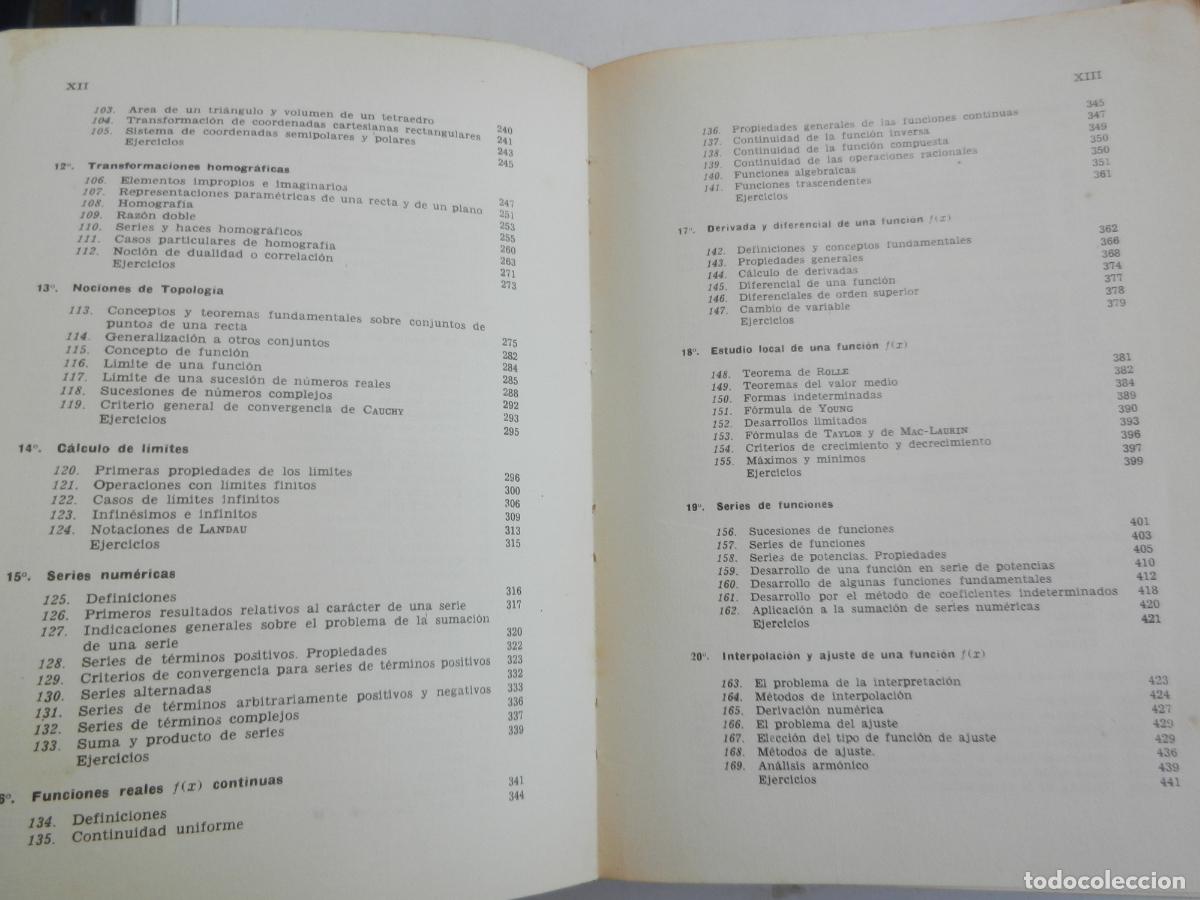 Libros de segunda mano de ciencias: ELEMENTOS DE MATEM&Aacute;TICAS - JOS&Eacute; MART&Iacute;NEZ SALAS - VALLADOLID 1975. - Foto 6