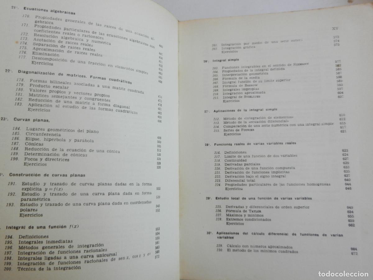 Libros de segunda mano de ciencias: ELEMENTOS DE MATEM&Aacute;TICAS - JOS&Eacute; MART&Iacute;NEZ SALAS - VALLADOLID 1975. - Foto 7