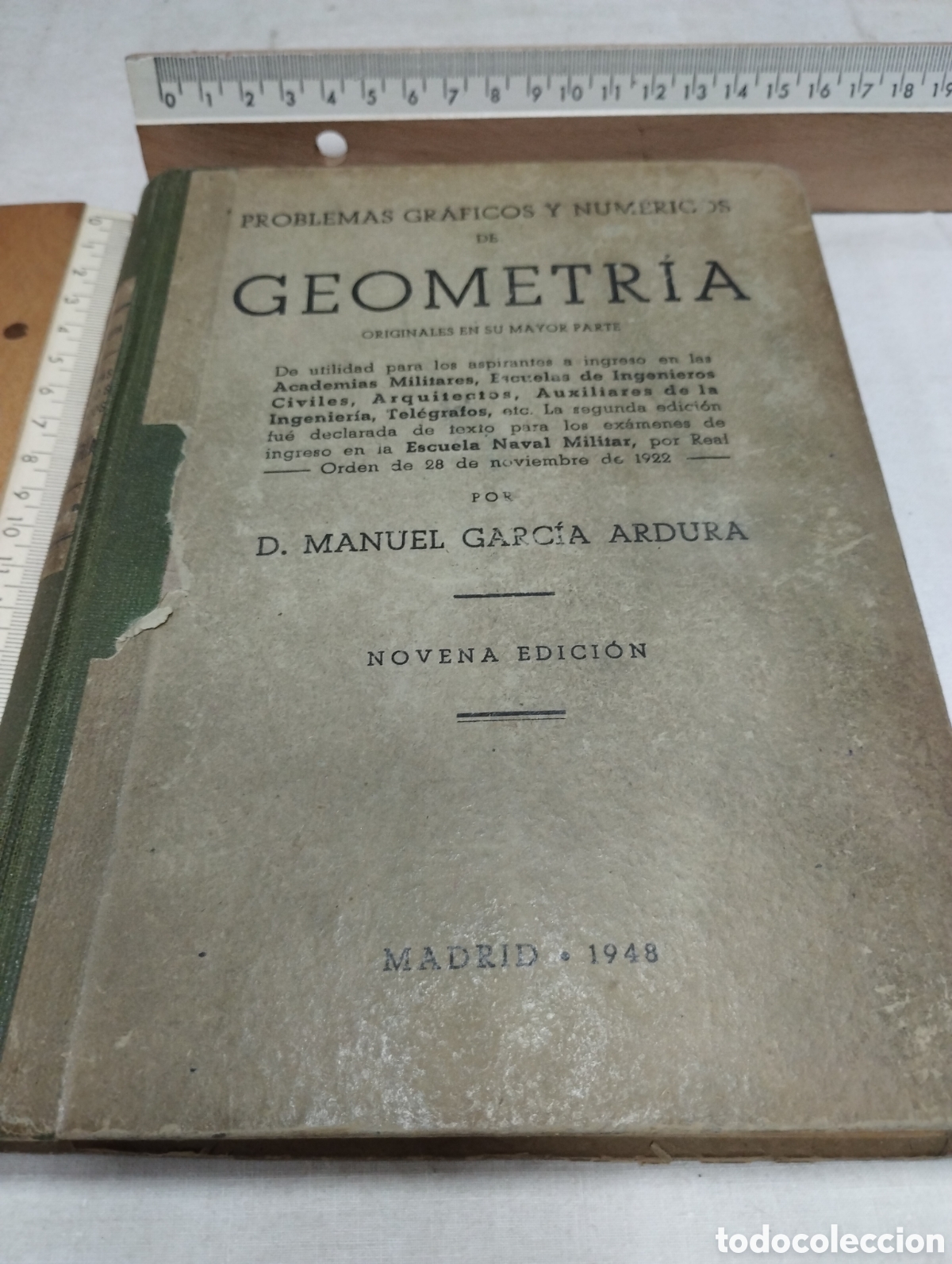 Libros de segunda mano de ciencias: Problemas gr&aacute;ficos y num&eacute;ricos de geometr&iacute;a. Manuel Garc&iacute;a, 1948 - Foto 1
