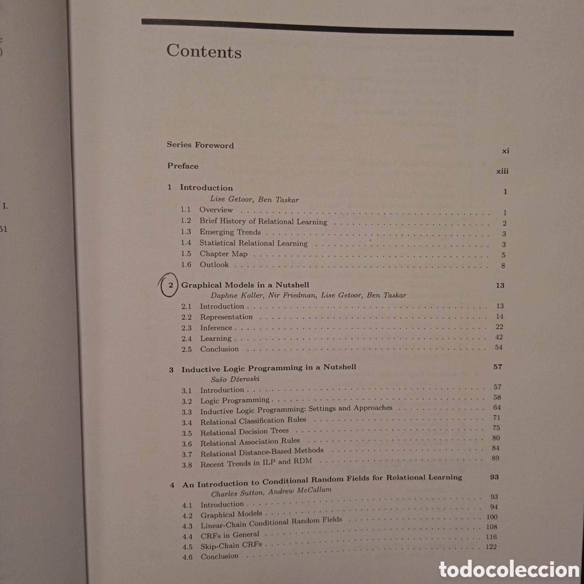 Libros de segunda mano de ciencias: INTRODUCTION TO STATISTICAL RELATIONAL LEARNING - LOSE GETOOR BEN TASKAR (EDS) - MIT 2007 - Foto 5