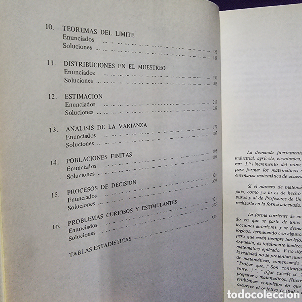 Libros de segunda mano de ciencias: EJERCICIOS DE ESTADISTICA. SIXTO RIOS. MATEMATICA ACTUAL. ICE EDICIONES - Foto 4