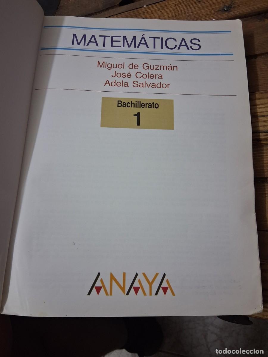 Libros de segunda mano de ciencias: Libro matem&aacute;ticas Anaya 1 bachillerato - Foto 2