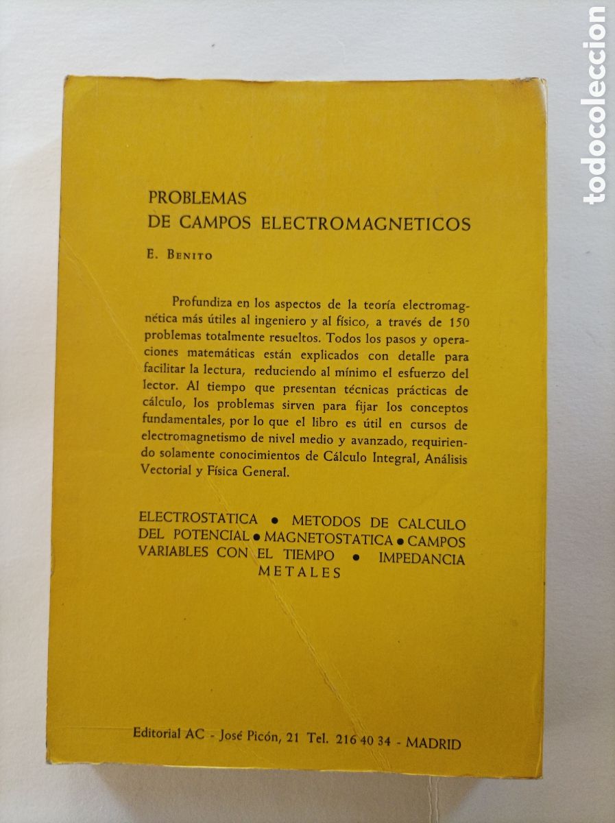 Libros de segunda mano de ciencias: Problemas de campos electromagn&eacute;ticos. 2&ordf; edic. / E. Benito. - Foto 8