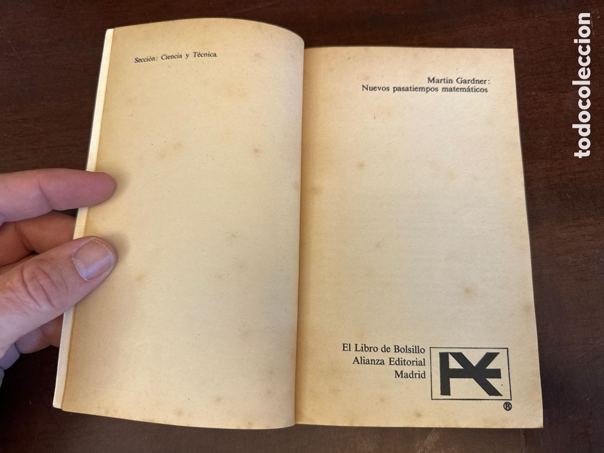 Libros de segunda mano de ciencias: NUEVOS PENSAMIENTOS MATEM&Aacute;TICOS. MARTIN GARDNER - Foto 2
