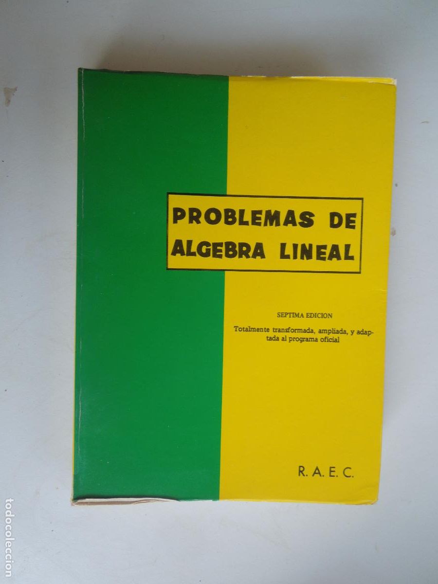 Libros de segunda mano de ciencias: PROBLEMAS DE ALGEBRA LINEAL - R.A.E.C. MADRID 1971. - Foto 1