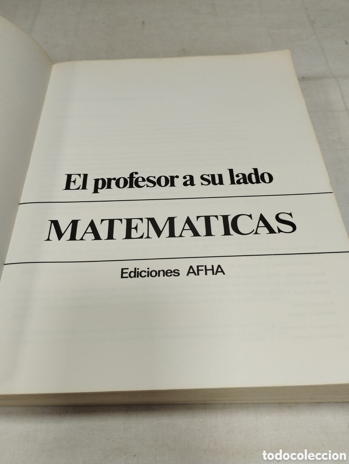 Libros de segunda mano de ciencias: Matem&aacute;ticas. El profesor a su lado. AFHA, 1977 - Foto 2