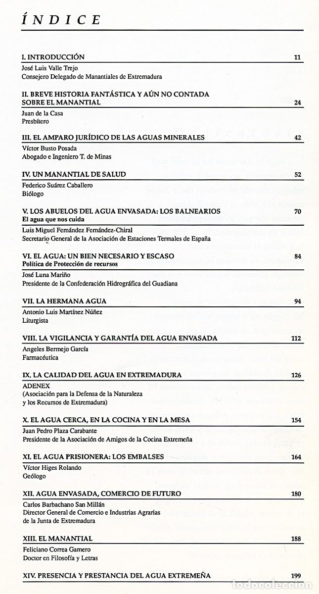 Libros de segunda mano: Manantiales de Extremadura, S. A. / El Manantial: El Libro del Agua - Foto 1