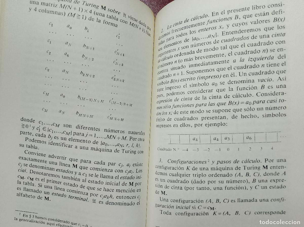 Libros de segunda mano de ciencias: Hans Hermes: Introducci&oacute;n a la teor&iacute;a de la computabilidad. Algoritmos y m&aacute;quinas - Foto 5